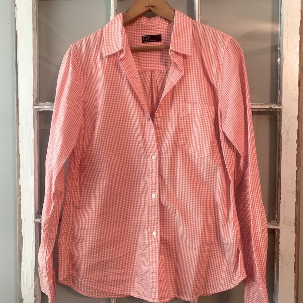 Gap button down gingham top - Picture 3 of 6